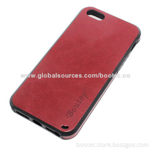 PU Leather Case for iPhone 5/5S, Various Colors Available